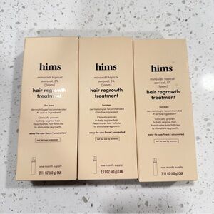 Hims Minoxidil 5% Foam Hair Regrowth 3-Pack | NEW/SEALED | Extra Strength Men